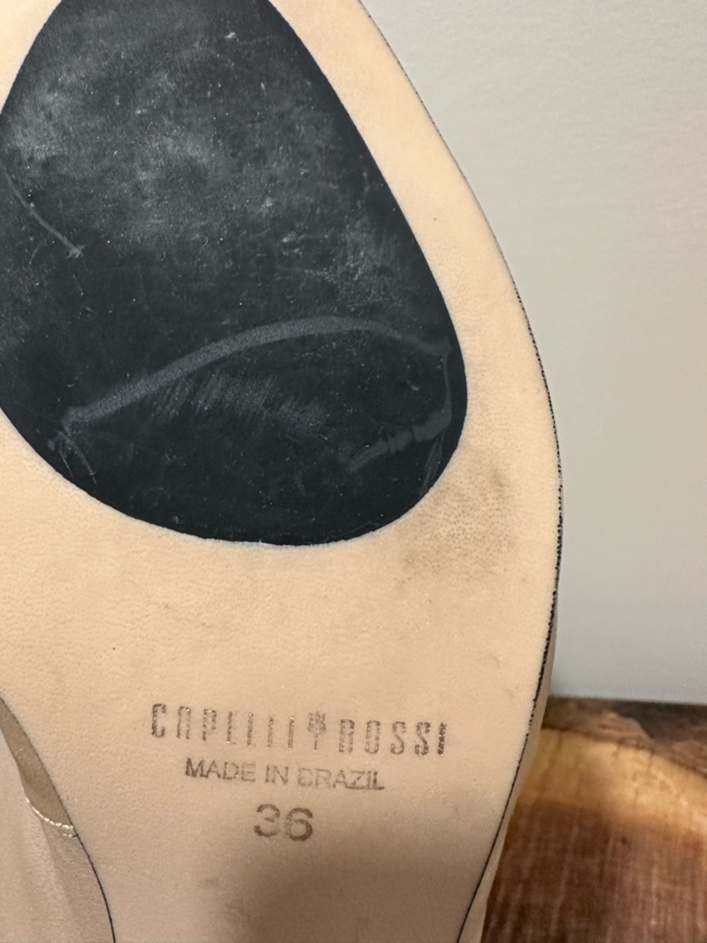 Two-Tone Slingback Pumps in Cream and Black - Picture 5 of 8